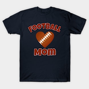 Heart Football Mom T-Shirt